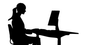 woman on laptop at desk